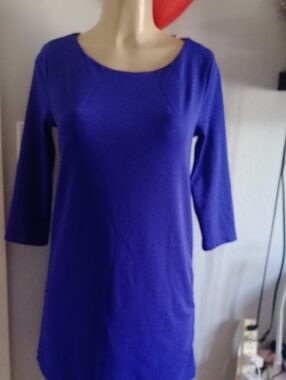 H&M Royal Blue Scoop Neck Long Sleeve Dress